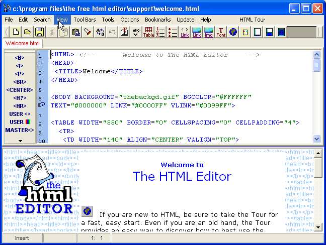 The Free HTML Editor