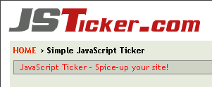 Simple JavaScript Ticker