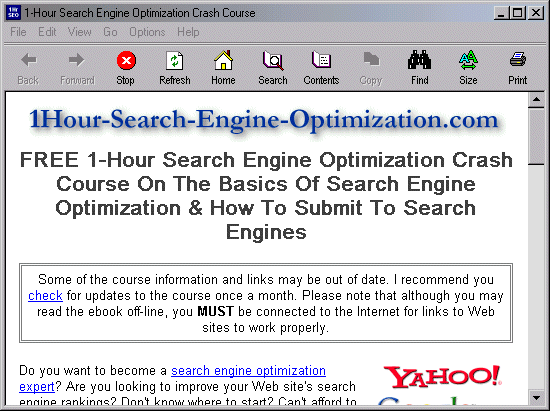 1Hour Search Engine Optimization Crash Course