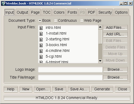 HTMLDOC 1.8.14 by Easy Software Products- Software Download