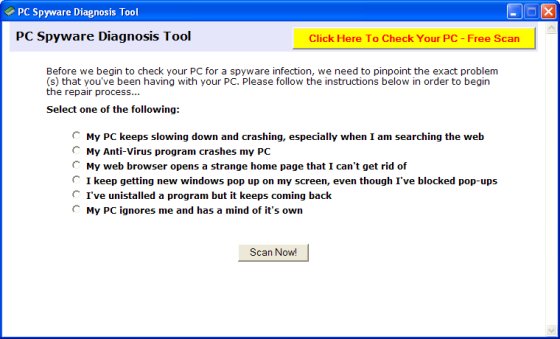 PC Spyware Diagnosis Tool