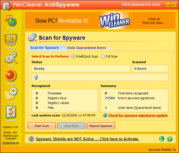 WinCleaner AntiSpyware