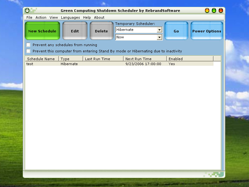 Green Computing Shutdown Scheduler