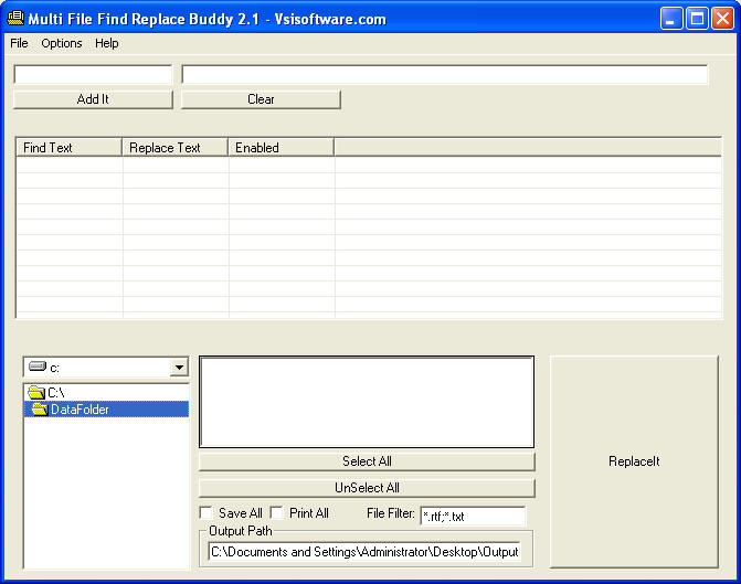 Multiple File Find Replace Buddy 2.1