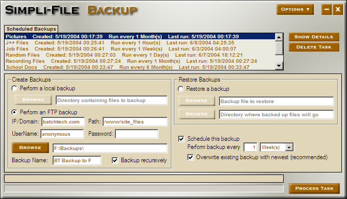 Simpli-File Backup 1.2.0 by Batch Technologies- Software Download