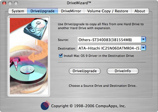 CompuApps DriveWizard V1 For Mac OS X