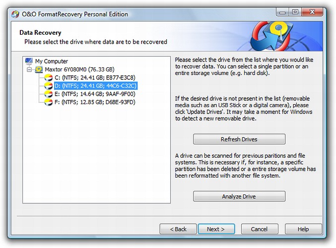 O&O FormatRecovery Personal Edition
