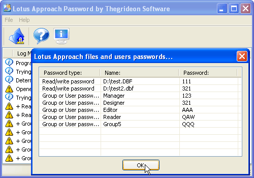 Lotus Approach Password