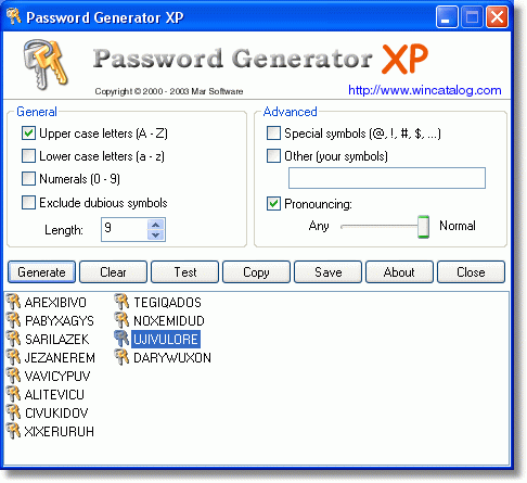 Mar Password Generator