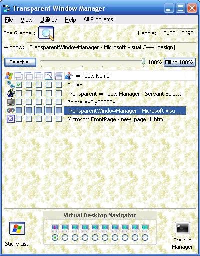 Transparent Window Manager