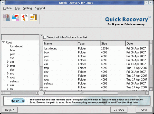 Quick Recovery for Linux on Linux