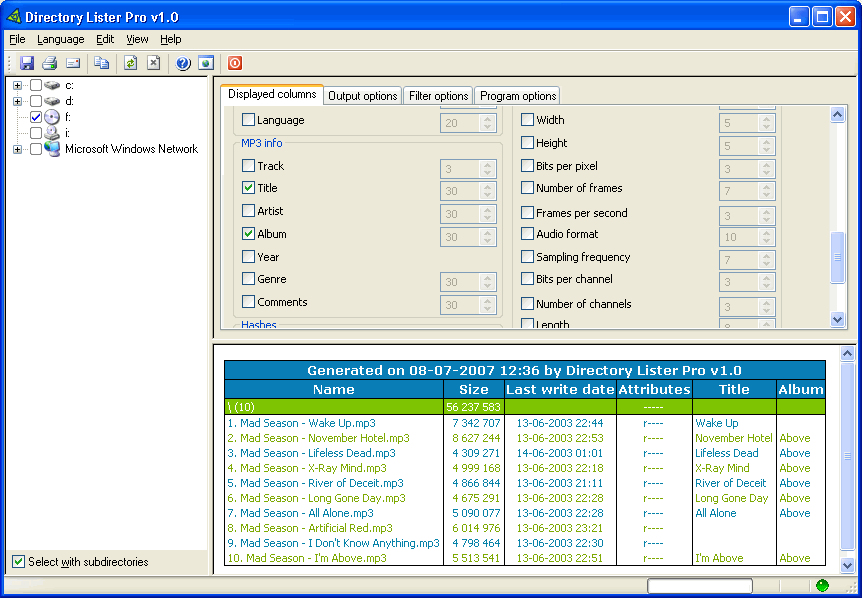 Listing pro. Dirlister. Dirlister_v25. Program Lister. Turbo Lister софт.