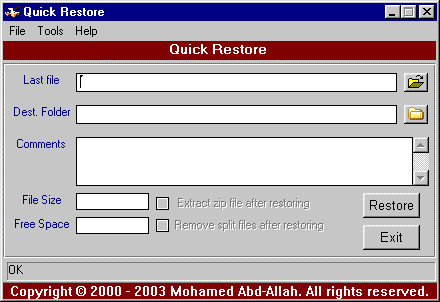 Quick Restore 3.51 by Quick Software- Software Download