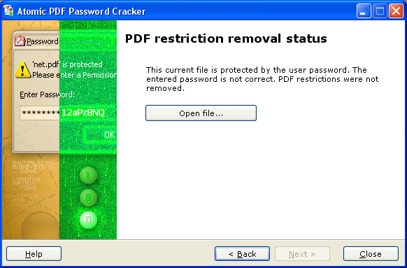 Atomic PDF Password Cracker 1.10
