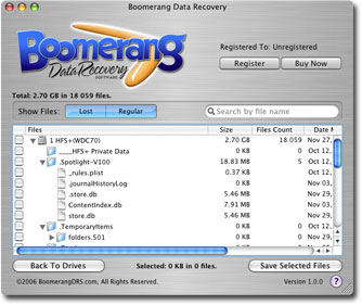 Boomerang Data Recovery MAC OSX