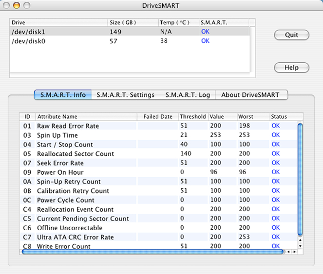 CompuApps DriveSMART for MAC OS X V1.02
