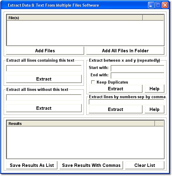 Extract Data & Text From Multiple Files Software 7.0