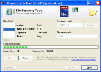FRecovery for MultiMediaCard 1.8
