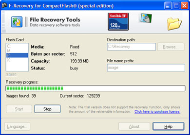 FRecovery for CompactFlash 2.1