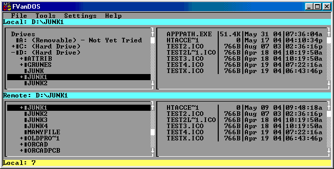 FileVan For DOS