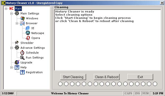 History Cleaner Free Version 1.0