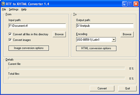 HTMLtoRTF Converter 2.4