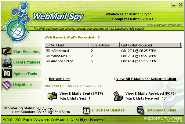 WebMail Spy