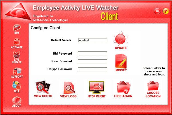 Employee Activity LIVE Watcher Client 1.6