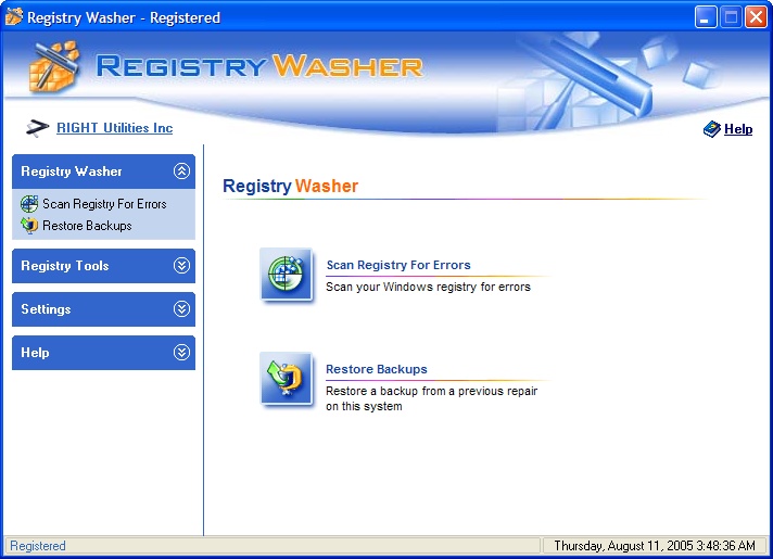 System registry. Registry. Register Window. Registrar Registry Manager. Back up Washer.