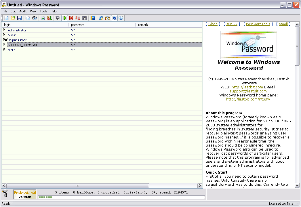 Windows Password 6.0.1509