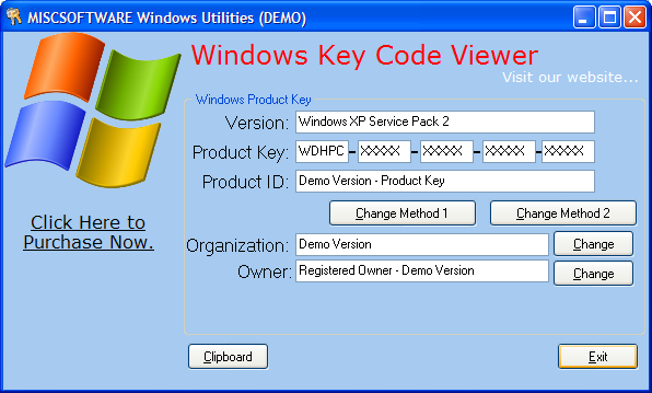 Windows Product Key Viewer Changer