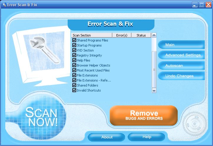  Error Scan and Fix