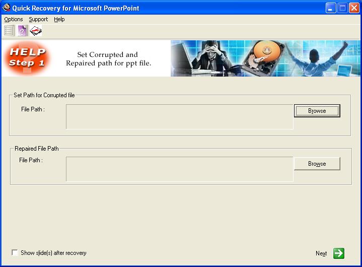 A Data Recovery Software QR for MS PowerPoint 1.01