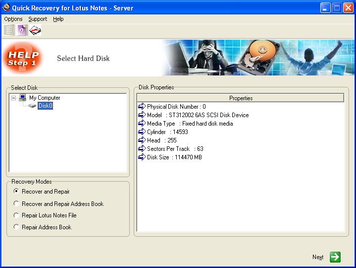 A Data Recovery Software QR for Lotus Notes Server 1.01