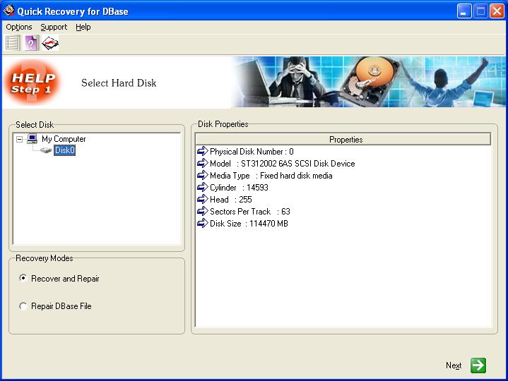 A Data Recovery SoftwareQR for Database 12.01