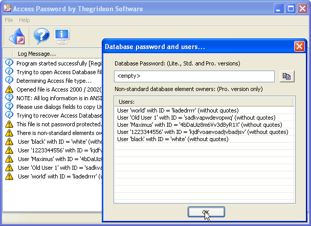 Access Password (TSAP)