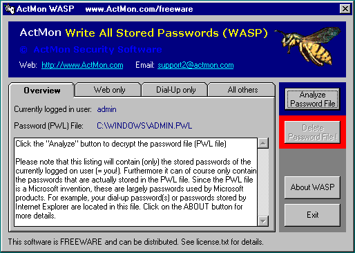 ActMon PWL Password Finder (WASP)