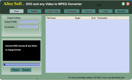 Alice H264 to MPEG Converter