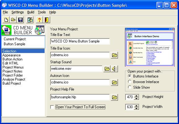 CD Menu Builder