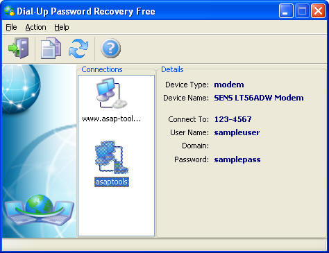 Dialup Password Recovery