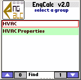 EngCalc(HVAC) Palm Calculator