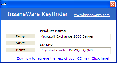 Exchange Keyfinder