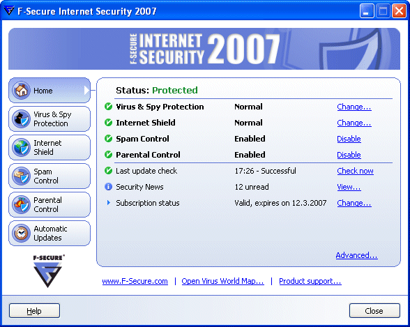 FSecure Internet Security 2007