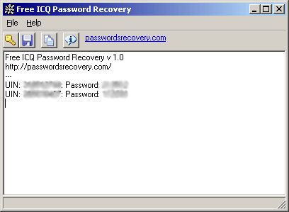 Free ICQ Password Recovery 1.6