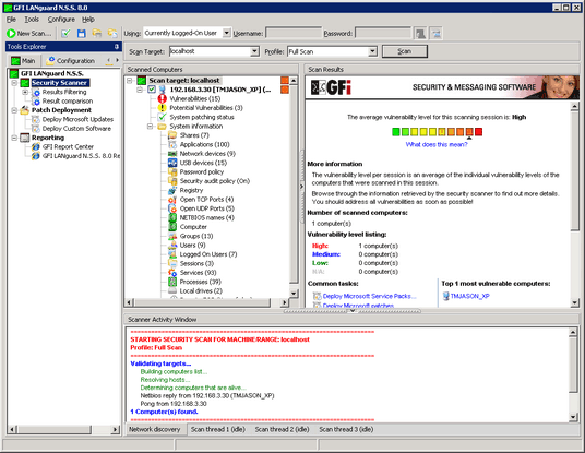 GFI LANguard Network Security Scanner 8