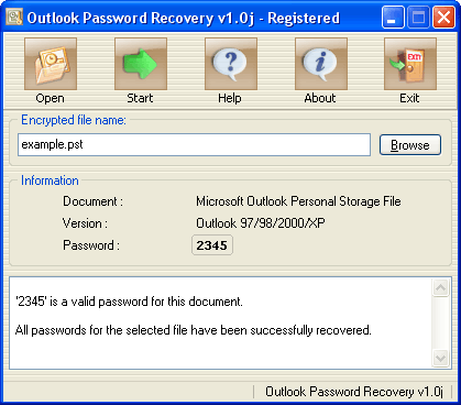 Outlook Password Recovery 1.0k