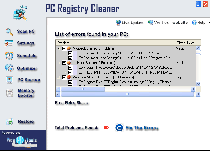 Registry Cleaner Software
