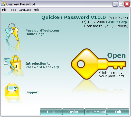Quicken Password 10.0.6745