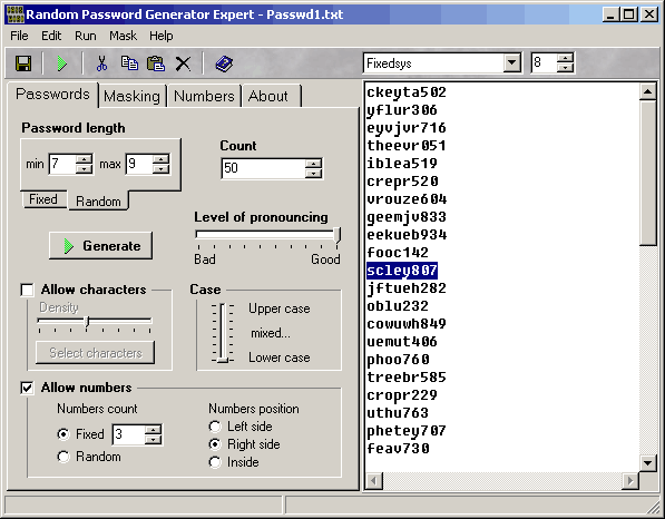 Random Password Generator Expert 2.0