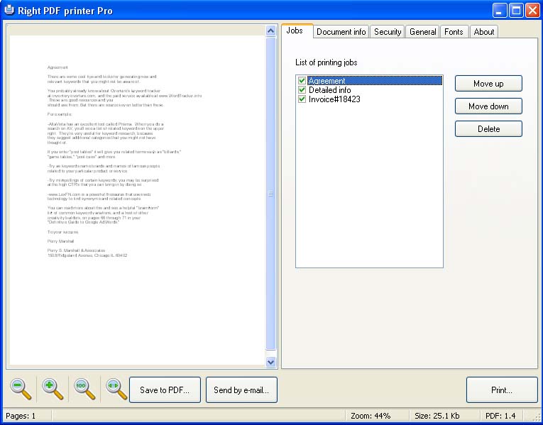 Right PDF Printer Pro